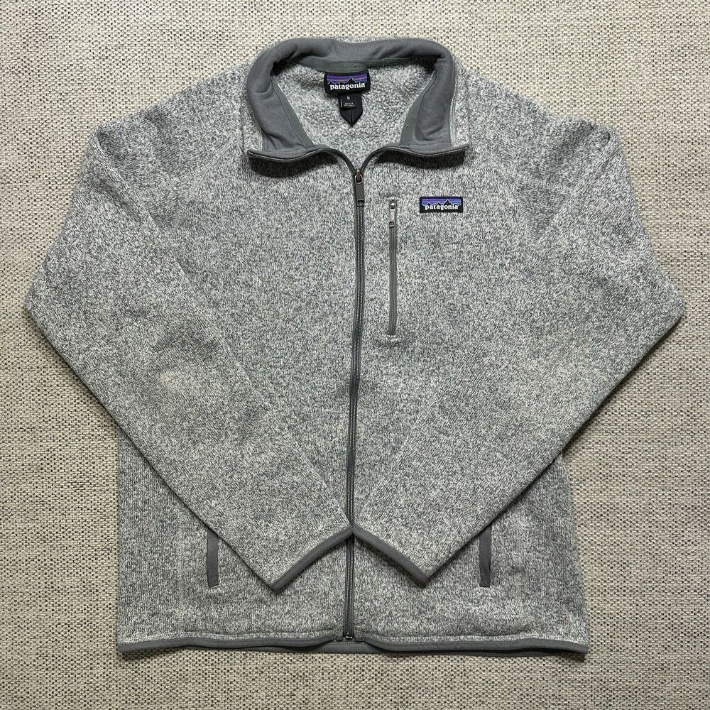 Patagonia Better Sweater Fleece Jacket Mens M Gray Stonewash Heathered Full Zip